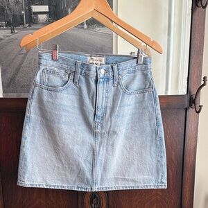 Madewell NWT Light Blue Rigid Denim A-Line Skirt Sz 25